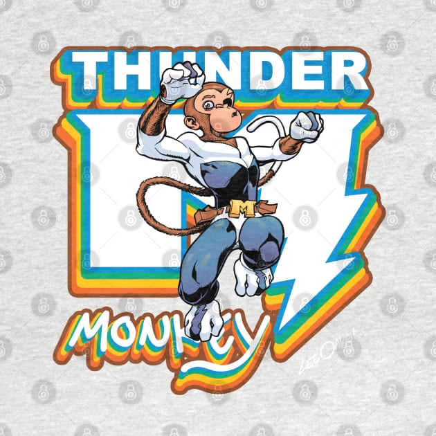 Young Thunder Monkey with Retro Logo by Thunder Monkey